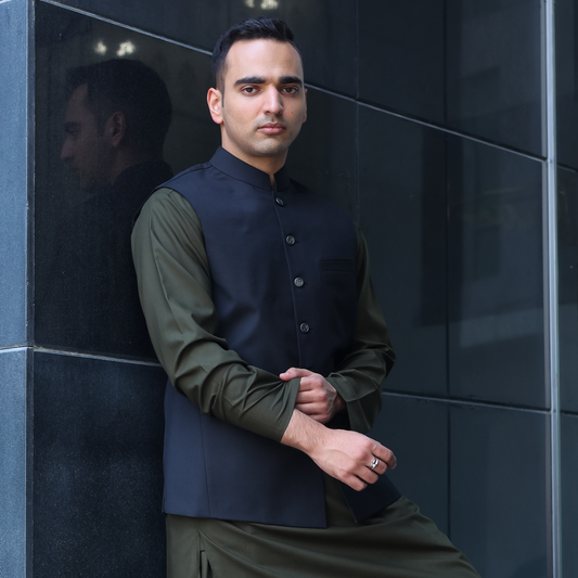 Suiting Dark Sapphire Traditional Waistcoat