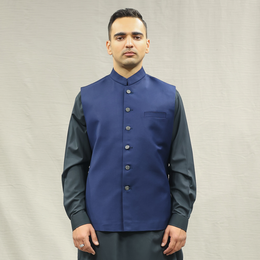 Suiting Medieval Blue Traditional Waistcoat