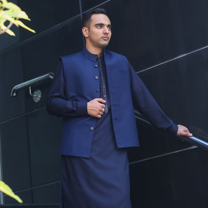 Suiting Medieval Blue Traditional Waistcoat