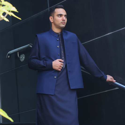 Suiting Medieval Blue Traditional Waistcoat