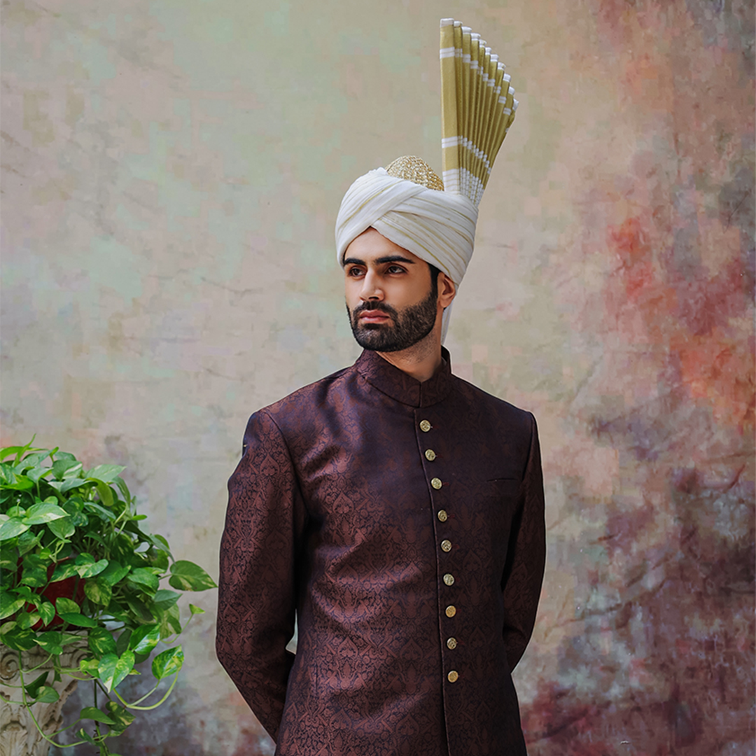 Traditional Organza Off White Turban