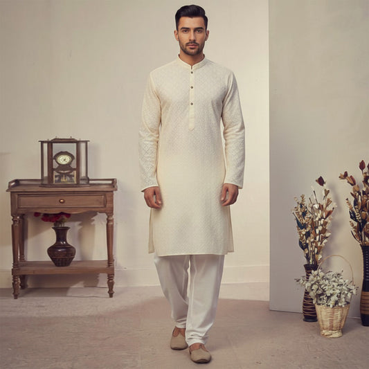 Vanilla Ice Cotton Kurta