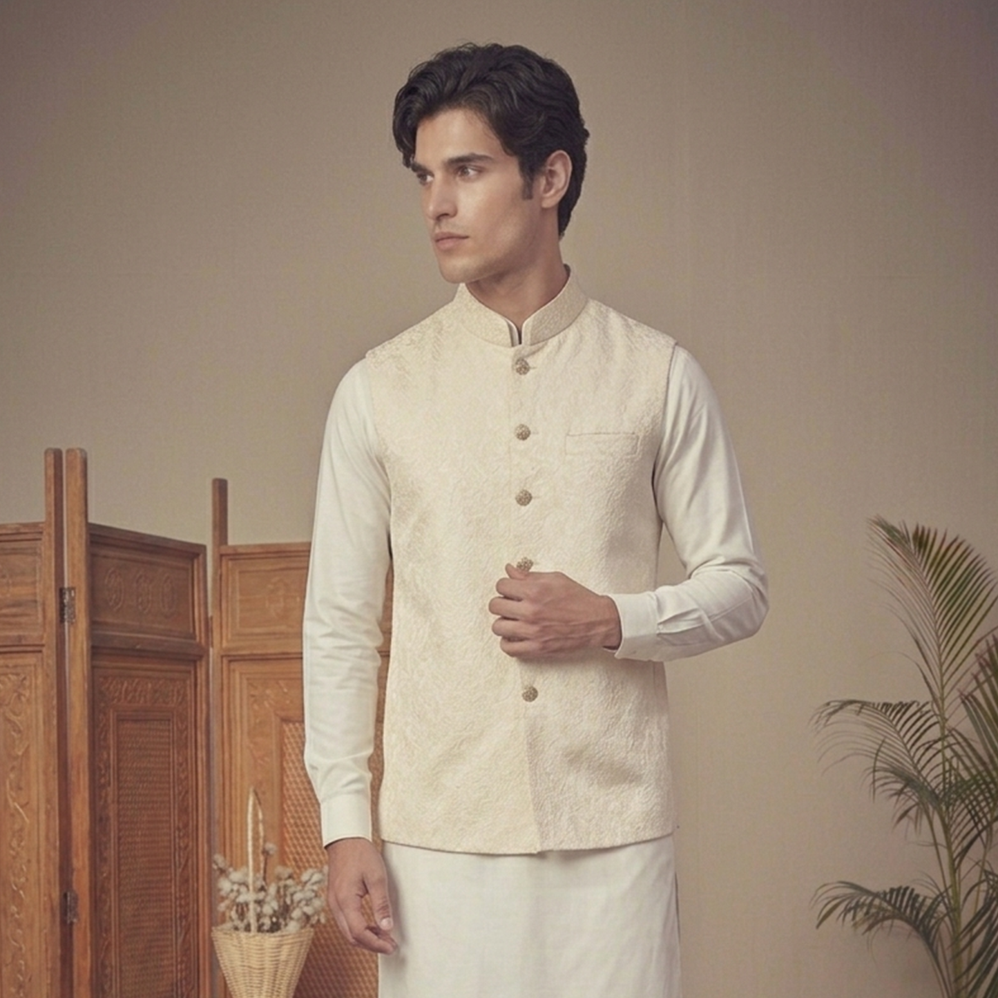 Zari Karandi Pristine Traditional Waistcoat