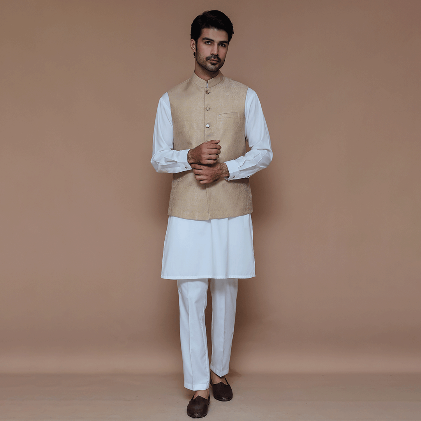 Zari Karandi Sesame Traditional Waistcoat